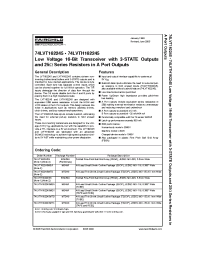 Datasheet 74LVTH162245MEX manufacturer Fairchild