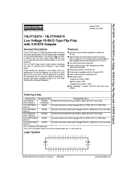 Datasheet 74LVTH16374MEA manufacturer Fairchild