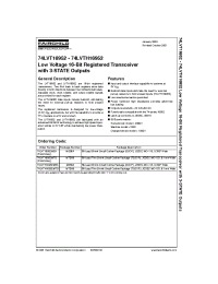 Datasheet 74LVTH16952MEA manufacturer Fairchild