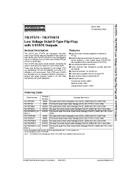 Datasheet 74LVTH574WMX производства Fairchild