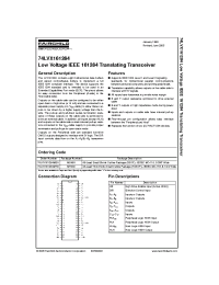 Datasheet 74LVX161284MTDX manufacturer Fairchild