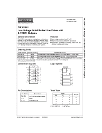 Datasheet 74LVX541MTC manufacturer Fairchild