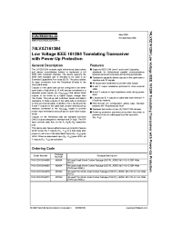 Datasheet 74LVXZ161284MEA manufacturer Fairchild