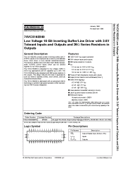 Datasheet 74VCX162240MTD производства Fairchild