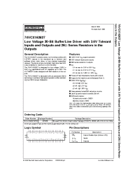 Datasheet 74VCX162827 manufacturer Fairchild