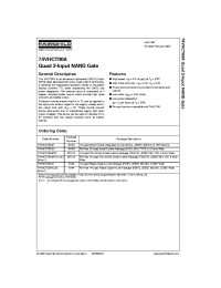 Datasheet 74VHCT00AM manufacturer Fairchild