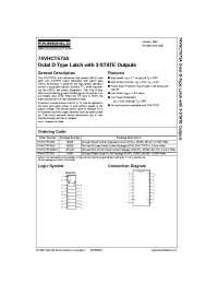 Datasheet 74VHCT573AM manufacturer Fairchild
