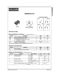 Datasheet BAR43 manufacturer Fairchild