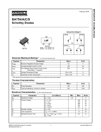 Datasheet BAT54_D87Z manufacturer Fairchild