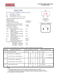 Datasheet BAV23S manufacturer Fairchild