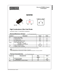 Datasheet BAW56 manufacturer Fairchild