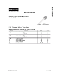 Datasheet BC308B manufacturer Fairchild