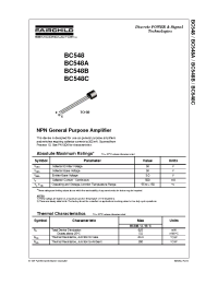 Datasheet BC548 manufacturer Fairchild