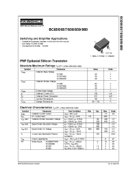 Datasheet BC856 manufacturer Fairchild