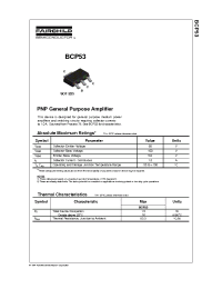 Datasheet BCP53 manufacturer Fairchild