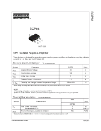 Datasheet BCP56 manufacturer Fairchild