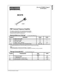 Datasheet BCX79 manufacturer Fairchild