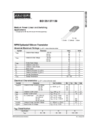 Datasheet BD135 manufacturer Fairchild