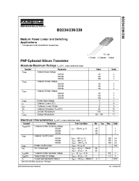 Datasheet BD234 manufacturer Fairchild