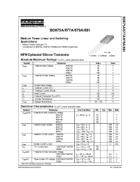 Datasheet BD681 manufacturer Fairchild