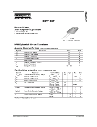 Datasheet BDW93CF manufacturer Fairchild