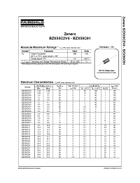 Datasheet BZX55C2V4 manufacturer Fairchild