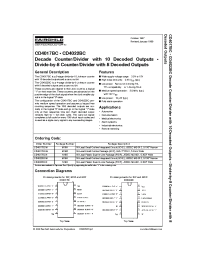 Datasheet CD4017BC производства Fairchild