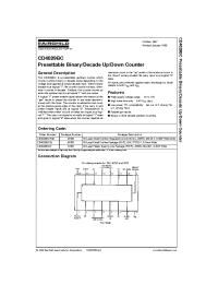 Datasheet CD4029BCN производства Fairchild