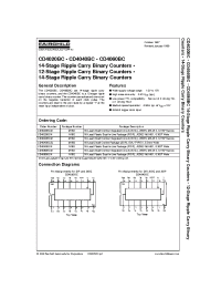 Datasheet CD4040BCN производства Fairchild