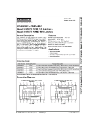 Datasheet CD4043BCN manufacturer Fairchild
