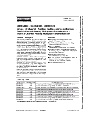 Datasheet CD4051BCM manufacturer Fairchild