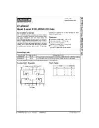 Datasheet CD4070BCN производства Fairchild