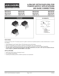 Datasheet CNY17F-2.3S manufacturer Fairchild