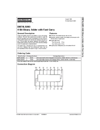 Datasheet DM74LS283 manufacturer Fairchild