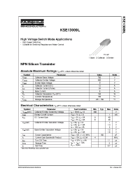 Datasheet E13009L manufacturer Fairchild