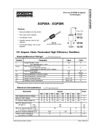 Datasheet EGP20A-EGP20K manufacturer Fairchild