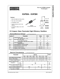 Datasheet EGP20F manufacturer Fairchild