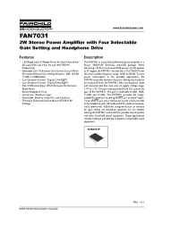 Datasheet FAN7031 manufacturer Fairchild