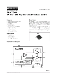 Datasheet FAN7040 manufacturer Fairchild