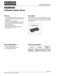 Datasheet FAN8040G3 manufacturer Fairchild