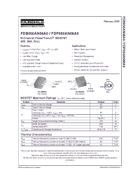 Datasheet FDB050AN06A0 manufacturer Fairchild