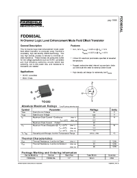 Datasheet FDD603AL manufacturer Fairchild