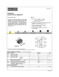 Datasheet FDG6303N manufacturer Fairchild