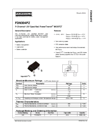 Datasheet FDN304PZ manufacturer Fairchild