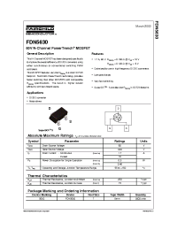 Datasheet FDN5630 manufacturer Fairchild