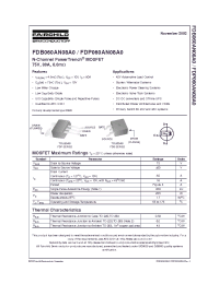 Datasheet FDP060AN08A0 manufacturer Fairchild