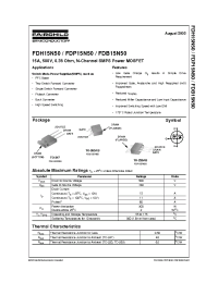 Datasheet FDP15N50 manufacturer Fairchild