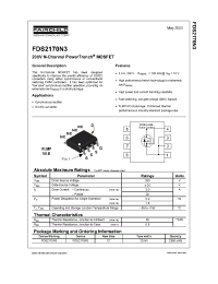 Datasheet FDS2170N3 manufacturer Fairchild