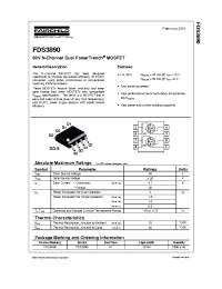 Datasheet FDS3890 manufacturer Fairchild
