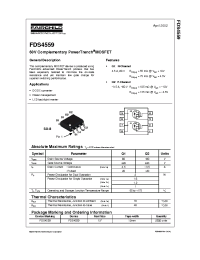 Datasheet FDS4559 manufacturer Fairchild